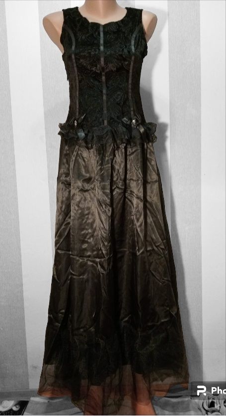 Довга чорна сукня для Хелоуіну