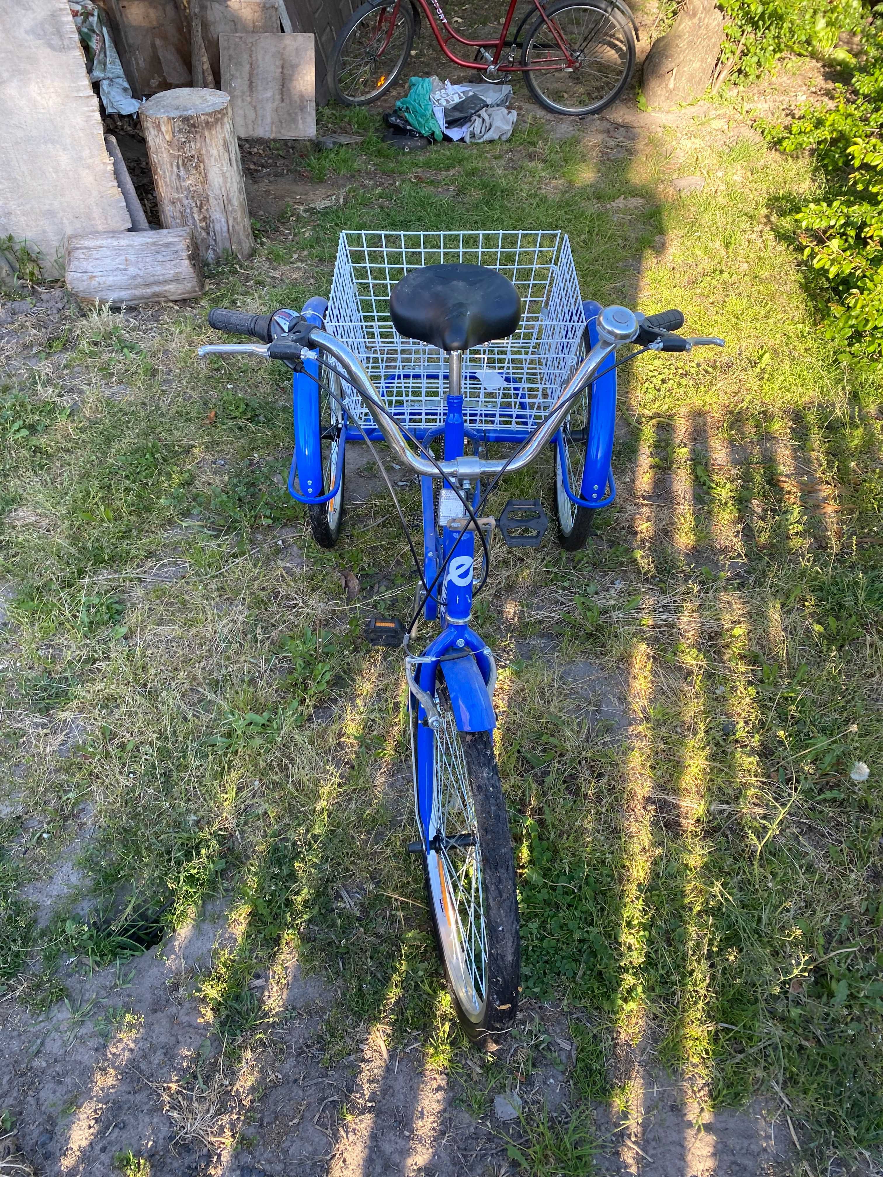 Rower 3-kołowy, trójkołowy Enero rama 15 cali koło 24 " niebieski
