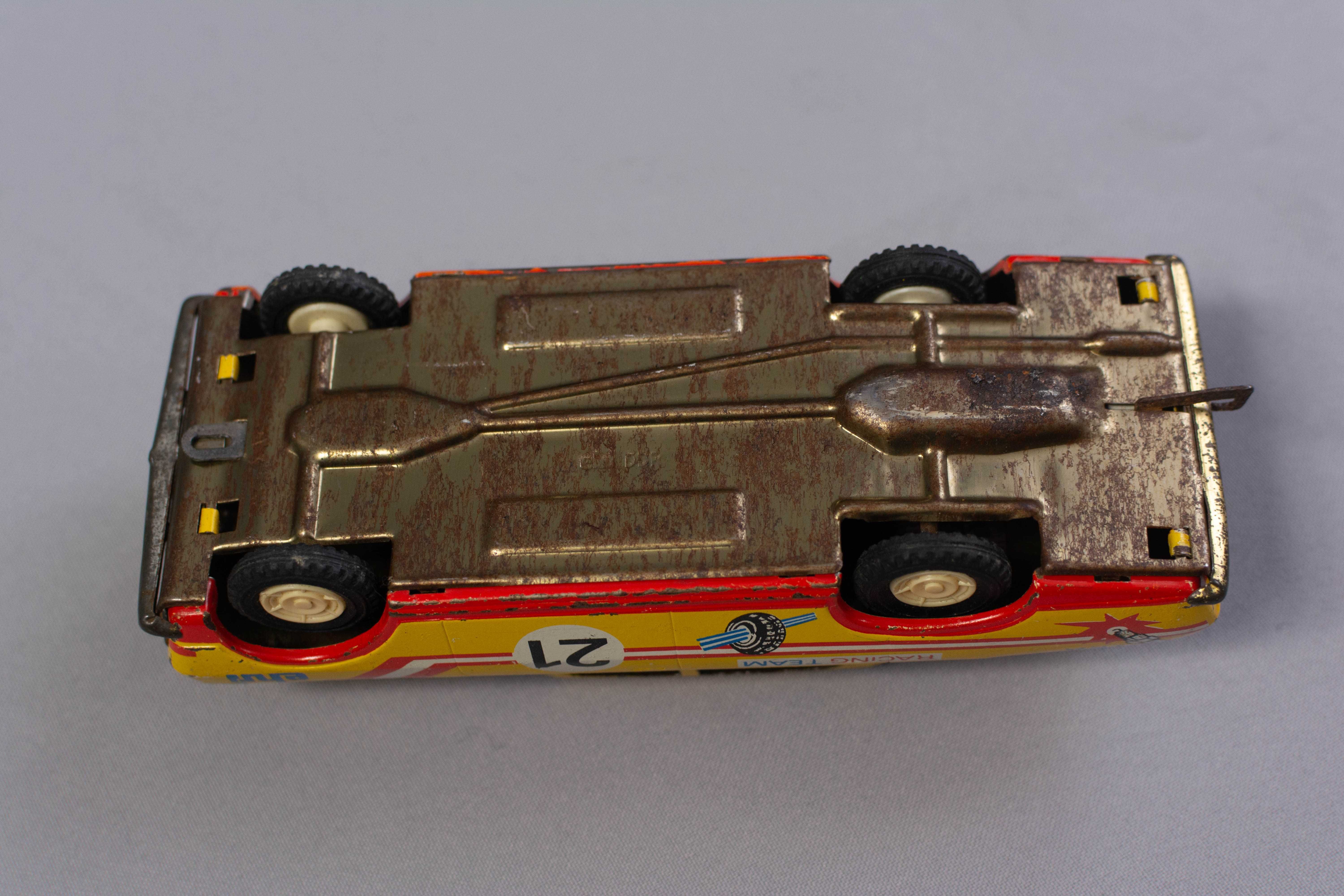 Friction Tin Toy Car OPEL Rekord Rally Racing team 1965 EHRI  Germany