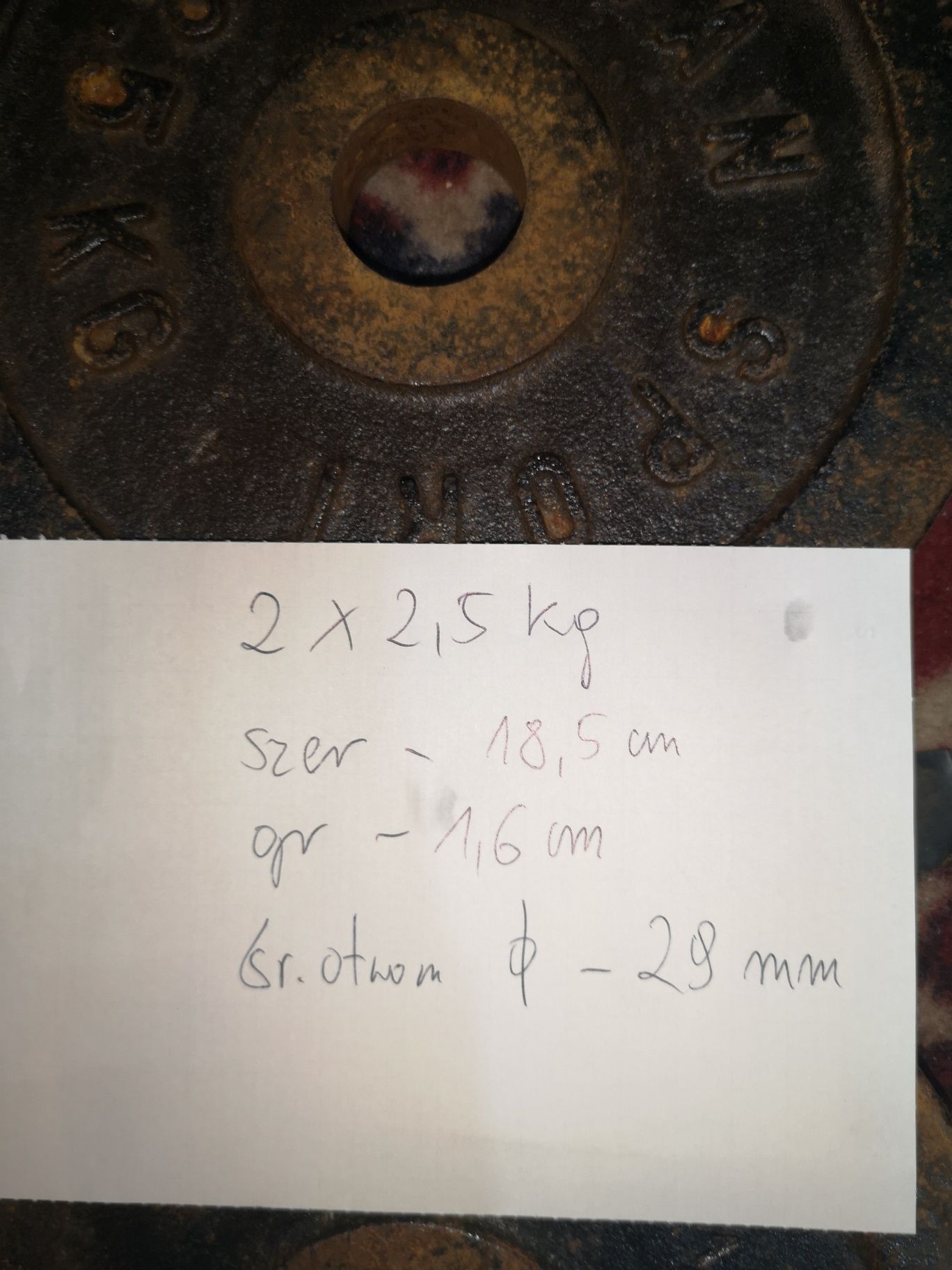 Obciążenie żeliwne 2x2.5 kg