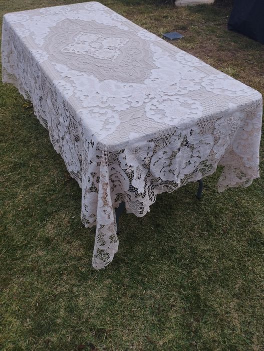 Toalha de bilros muito antiga (Nova)