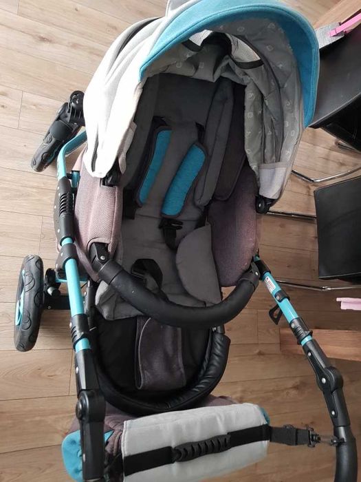 Wózek dziecięcy Tutek Grander LIFT Zestaw 2 w 1 Szaro-Niebieski