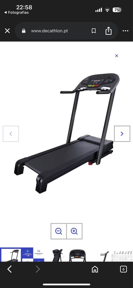 Passadeira de corrida T520B conforto /Decathlon