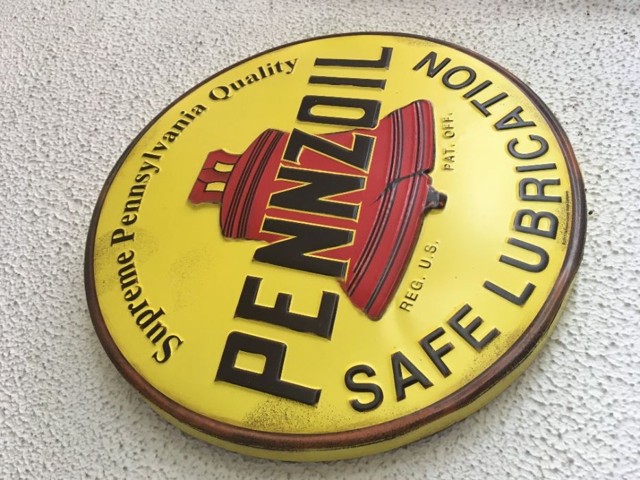 placa/chapa Pennzoil automobilia