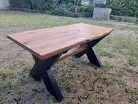 Stół ogrodowy drewniany dębowy, impregnat sadolin jasny dąb