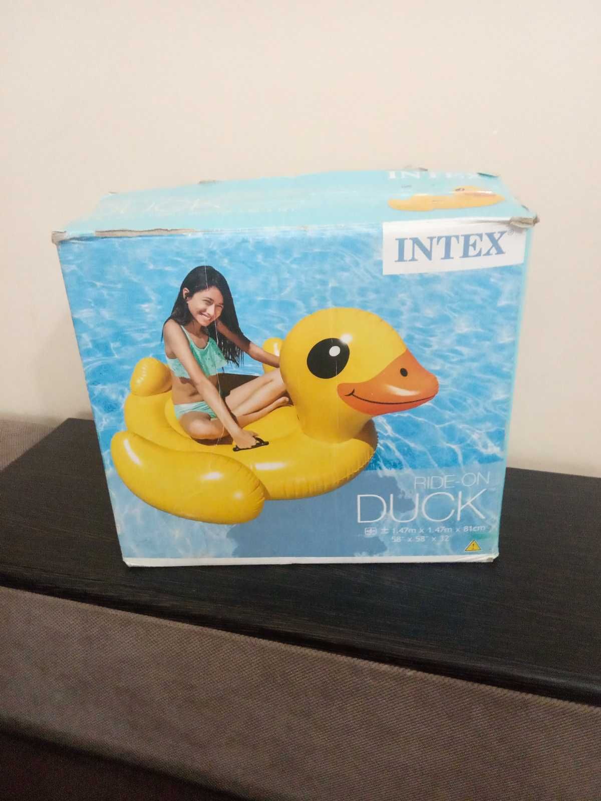 Надувна іграшка пліт для плавання Intex DUCK каченя плотик 57556 пляж