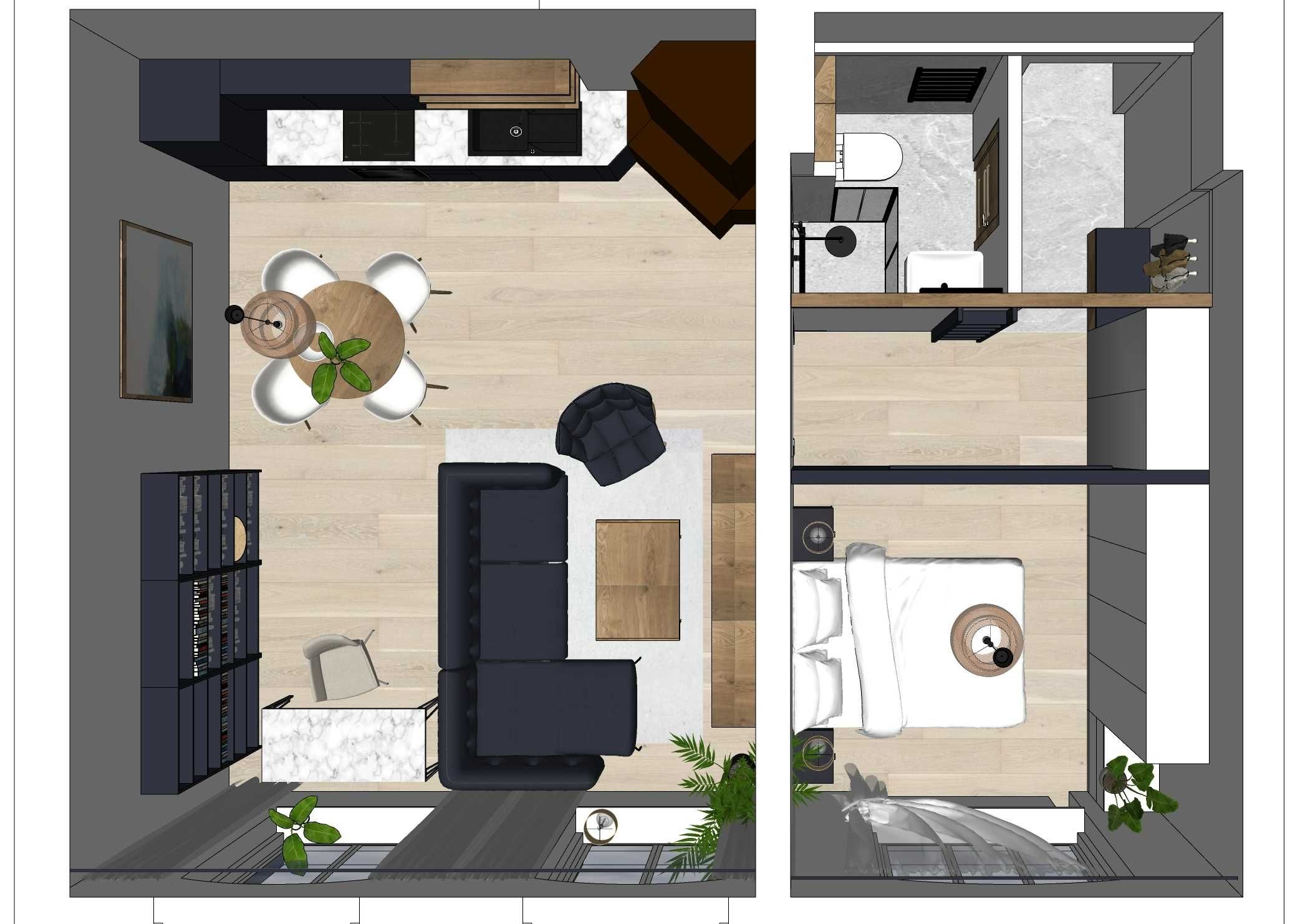 2 pokojowe, 45m2, po remoncie, centrum – ul. Konarskiego, I piętro