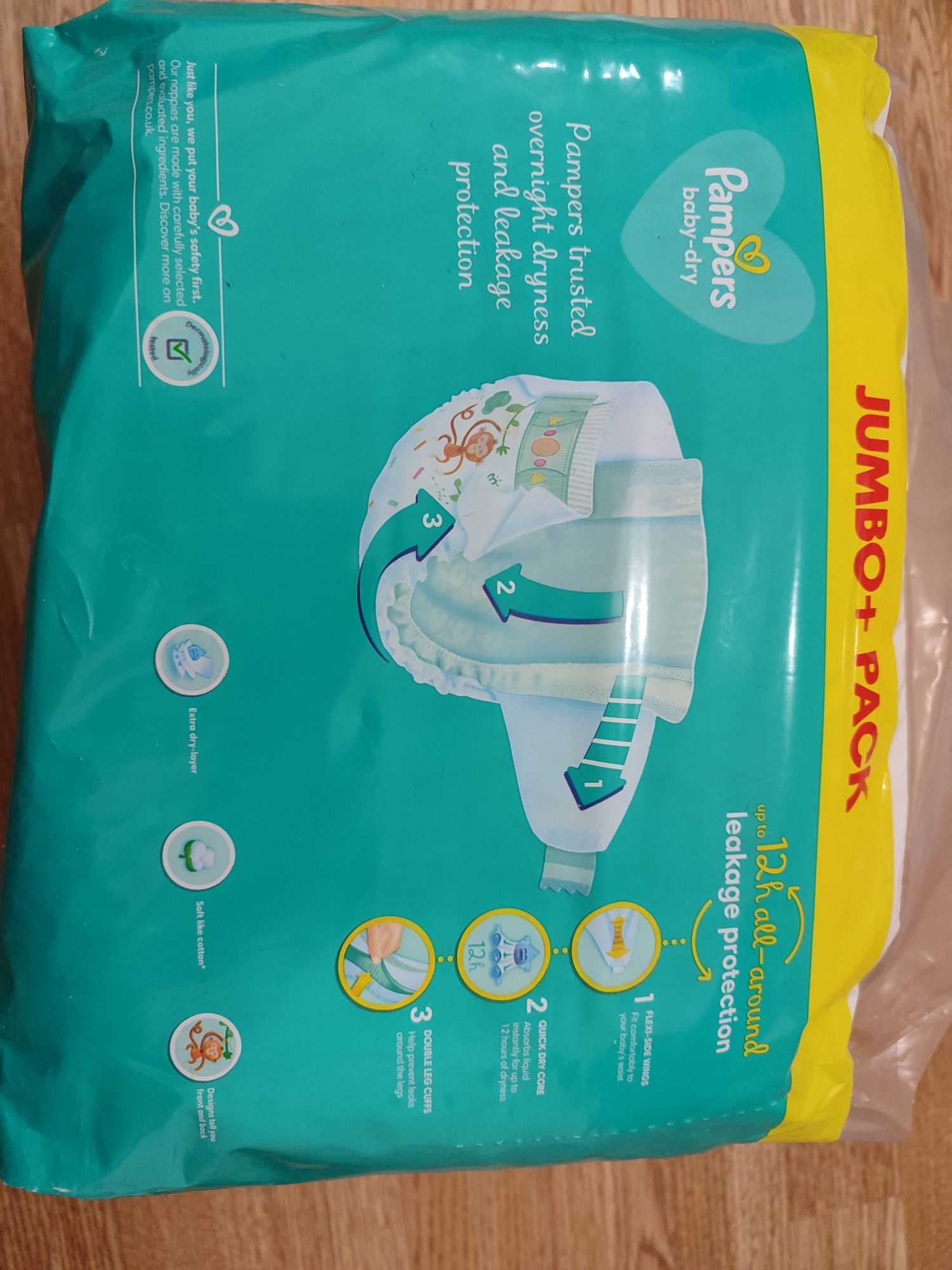 Підгузки Pampers 4+ Jumbo pack Baby-Dry