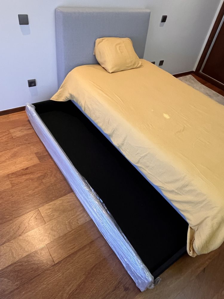 Cama solteiro com colchão 190x105
