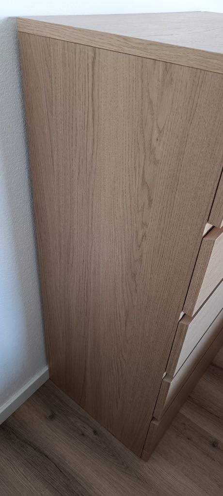 Cómoda Malm IKEA 6 Gavetas Carvalho