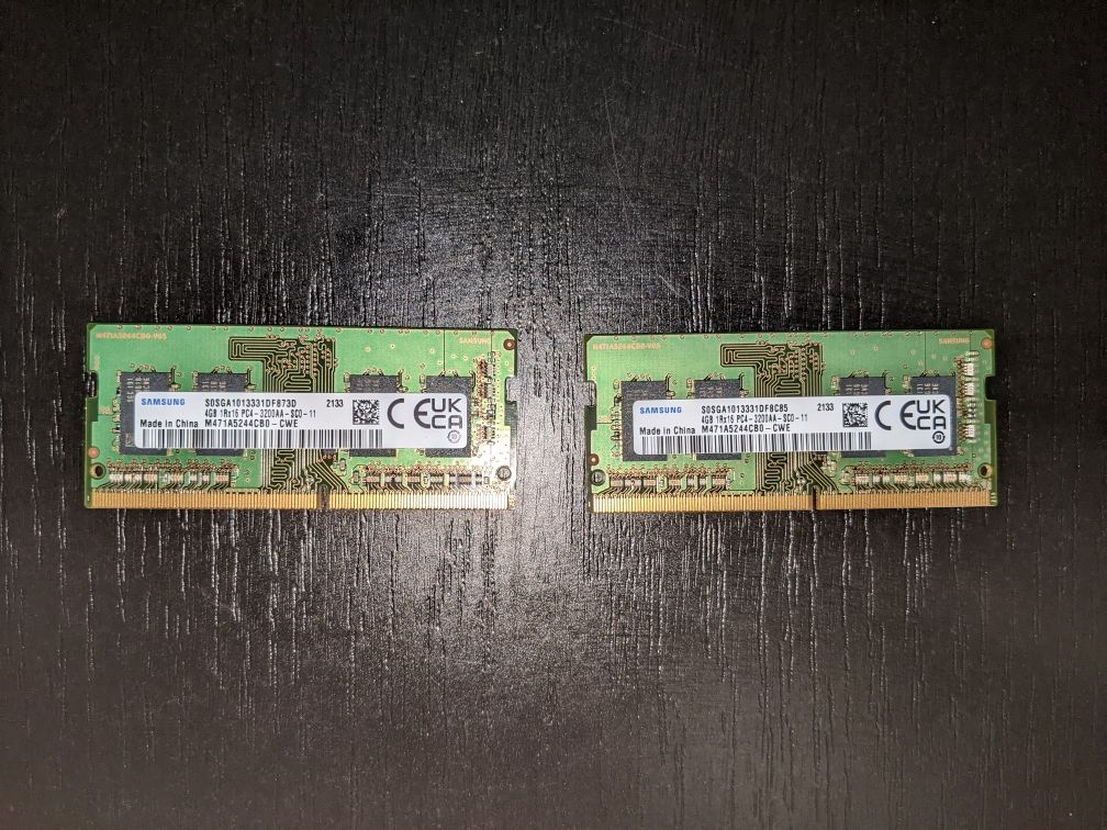 Оперативная память Samsung DDR4 3200 4 GB + 4 GB sodimm (8 gb)