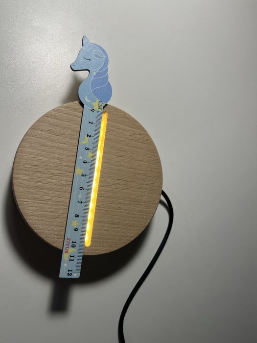 Кругла деревʼяна база для LED нічника