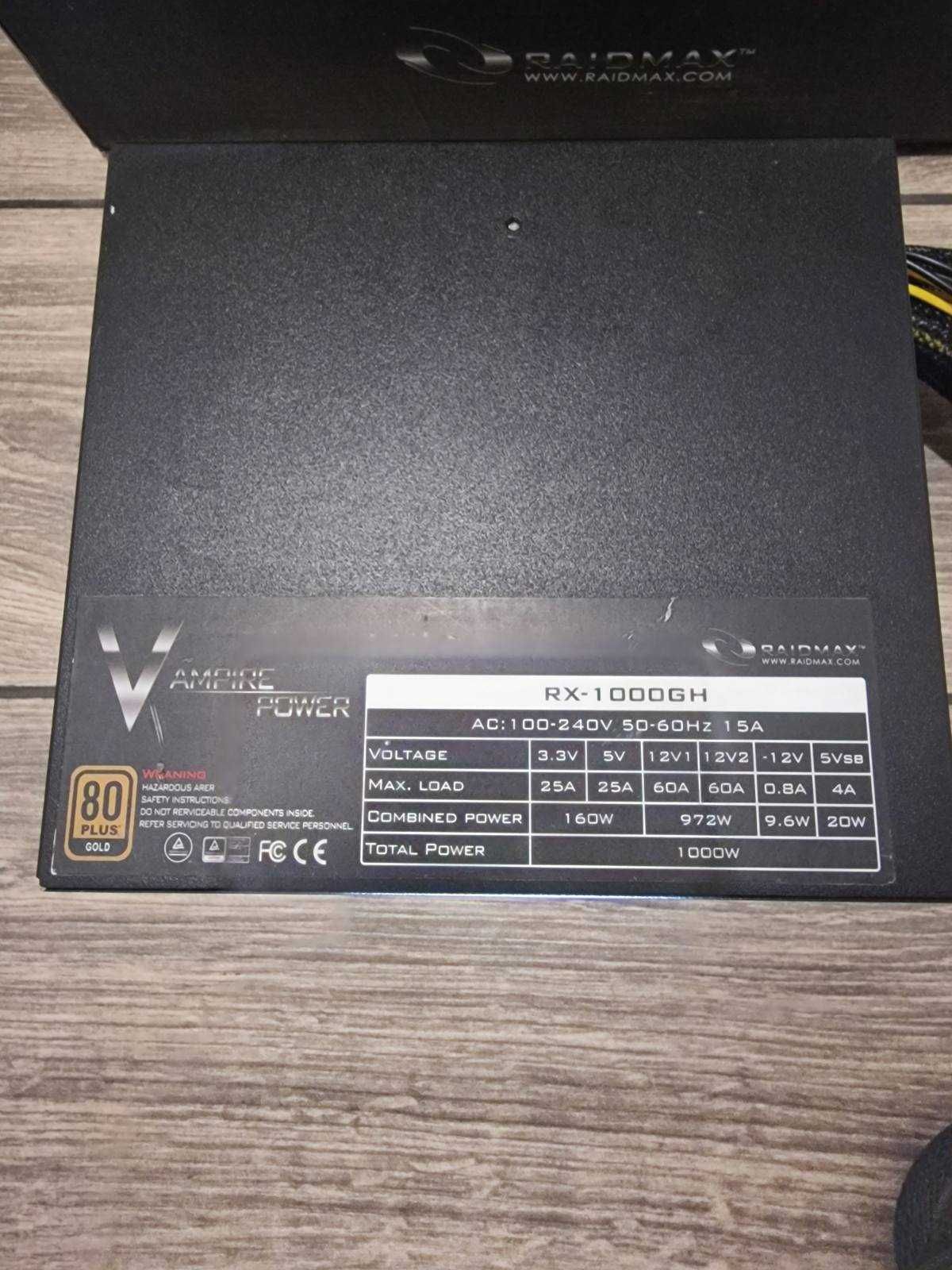Блок живлення Raidmax Vampire 1000w 80 Plus Gold