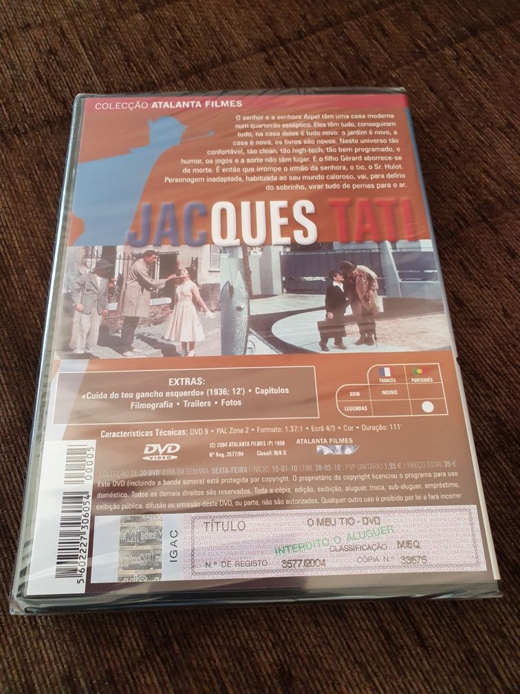 DVD "O Meu Tio", novo e selado