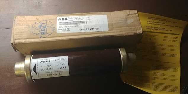 Wkładka bezpiecznikowa ABB Type CEF 17,5kV 63A