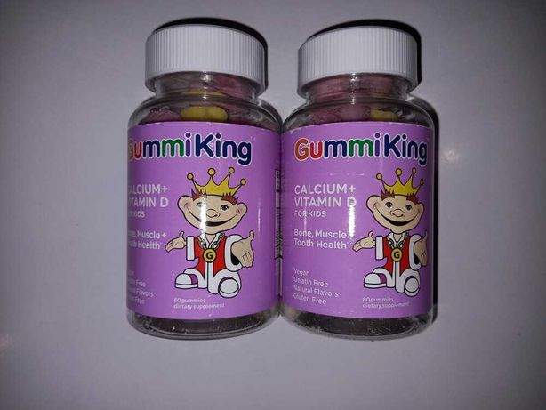 GummiKing кальцій і вітамін D для дітей 60 жувальних мармеладок