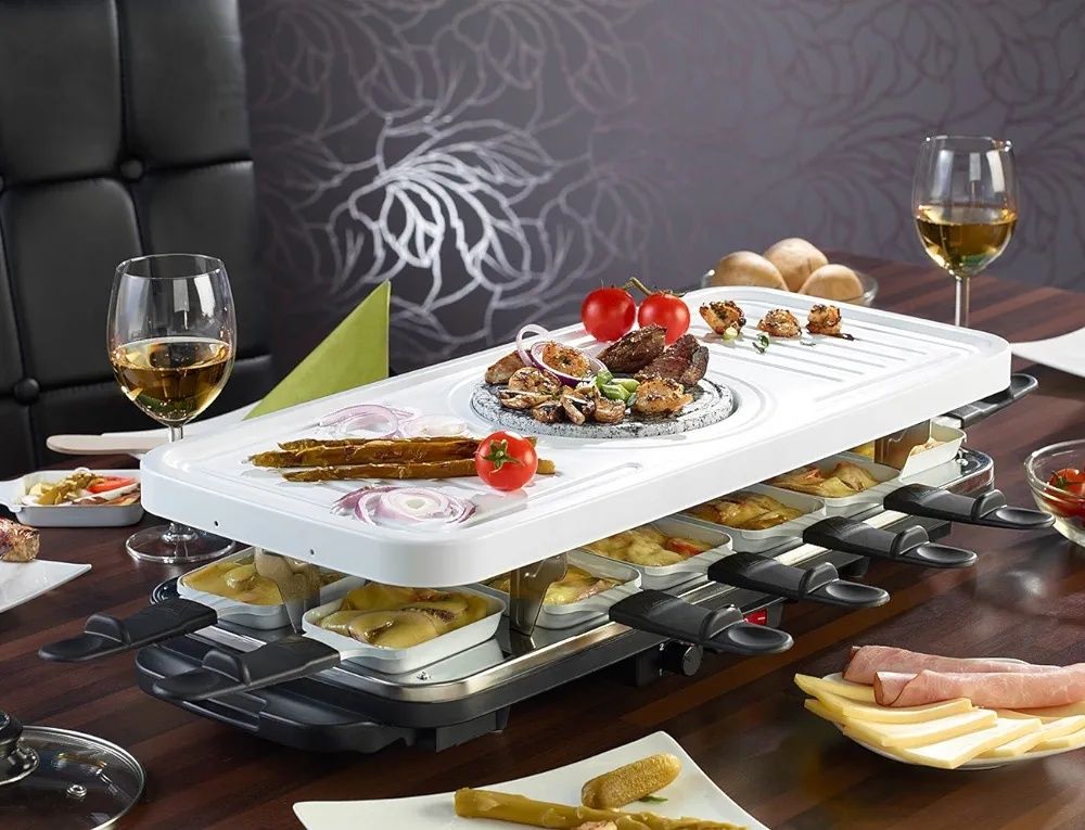 Grill stołowy GOURMETmaxx 3w1 Zestaw raclette & fondue