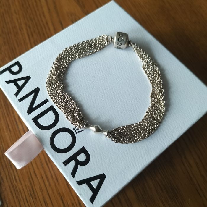 Bransoletka Pandora z łańcuszków na 1 klips