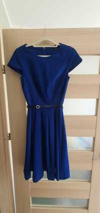 Sukienka Orsay rozkloszowana elegancka niebieska