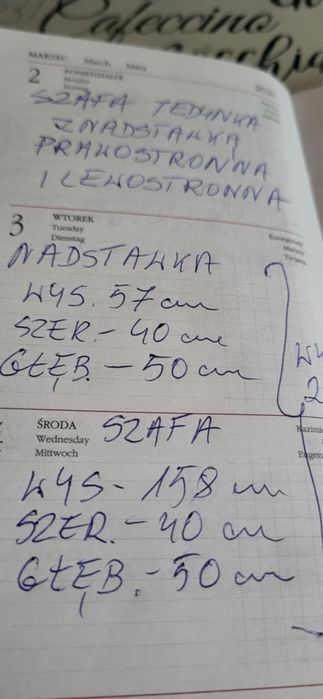 Dwie szafy z nadstawką