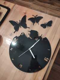 Zegar na ścianę motyle