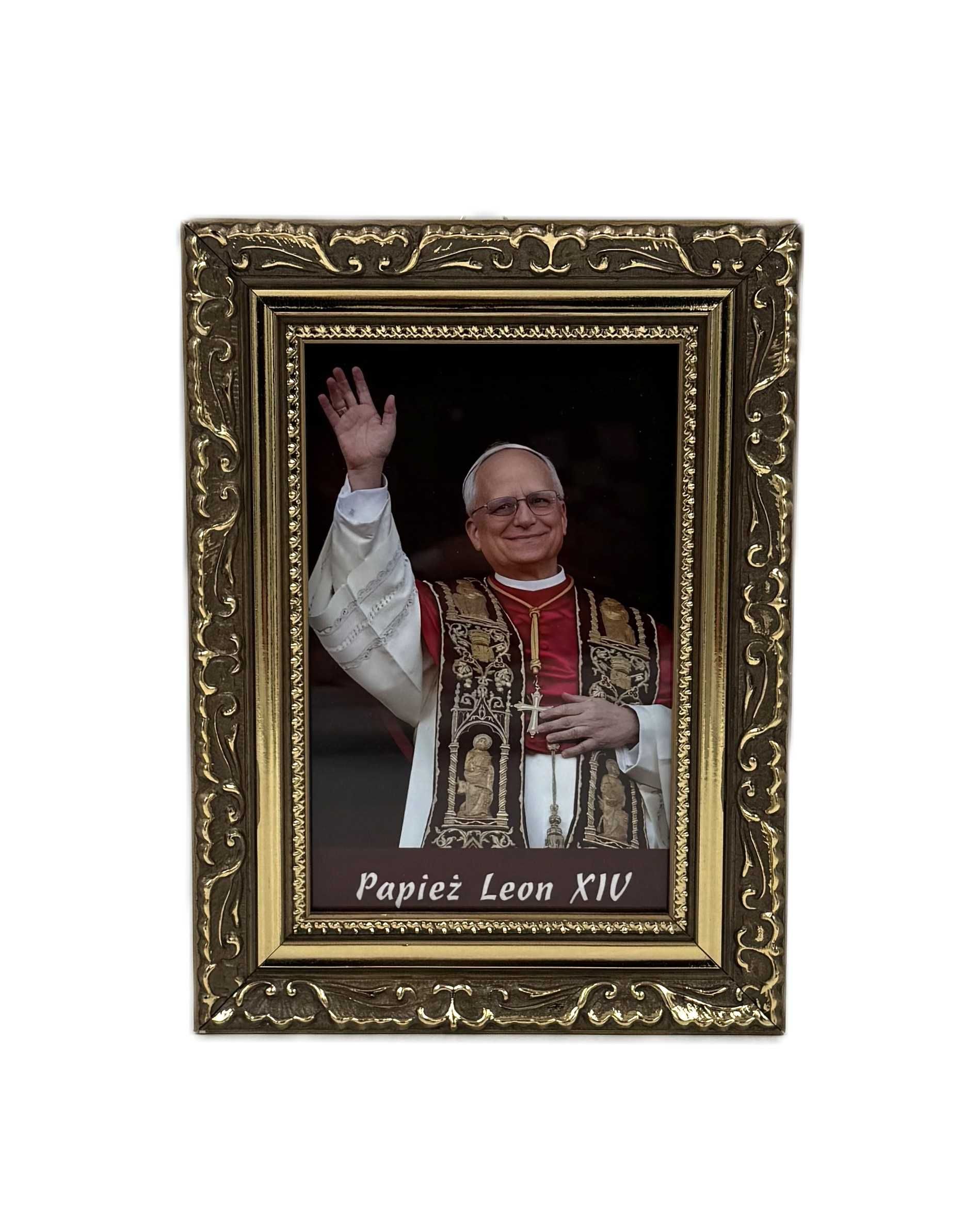 Obraz w pięknej ramie Papież Leon XIV, prezent