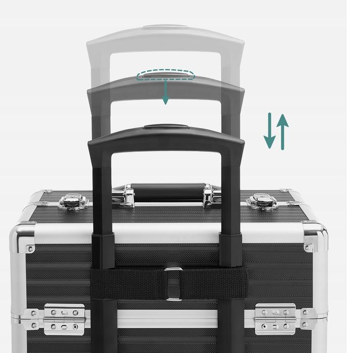 Duży wózek z kółkami Profesjonalna kosmetyczka Pusta kosmetyczka