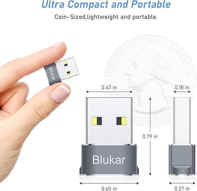 Blukar 3X Adapter Usb C Do Usb A – Szybkie Ładowanie I Dane 480 Mbps
