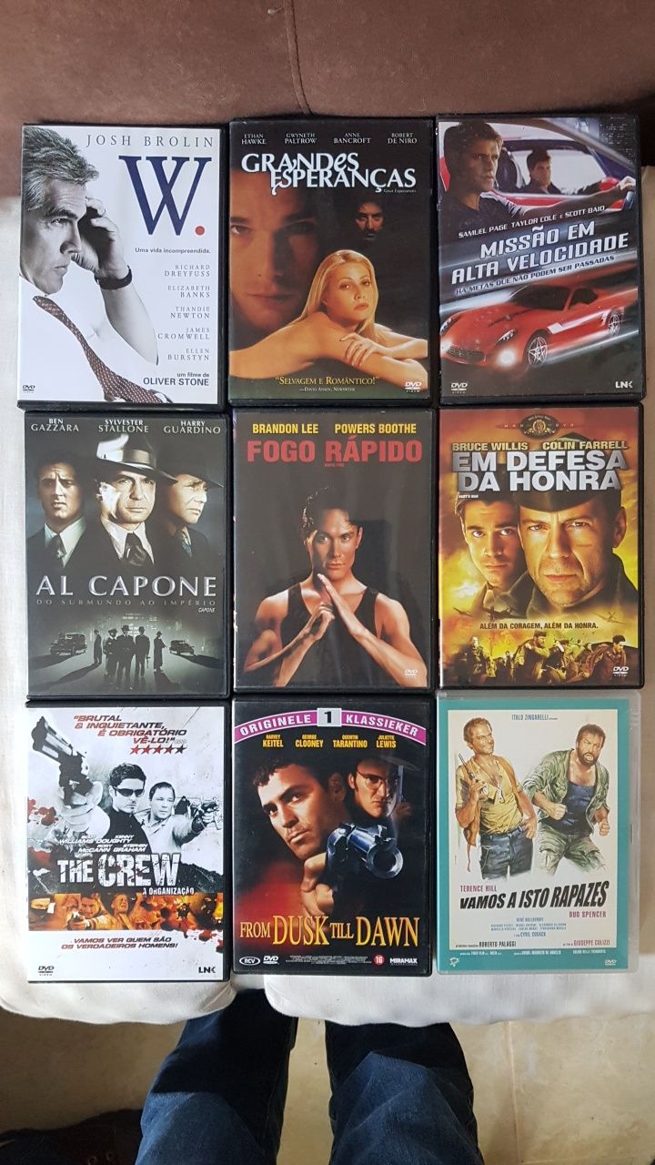 DVDs diversos (ação, drama, aventura)