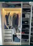 Szafa Pax Ikea, lusto, półki, podświetlenie, szuflady koszowe