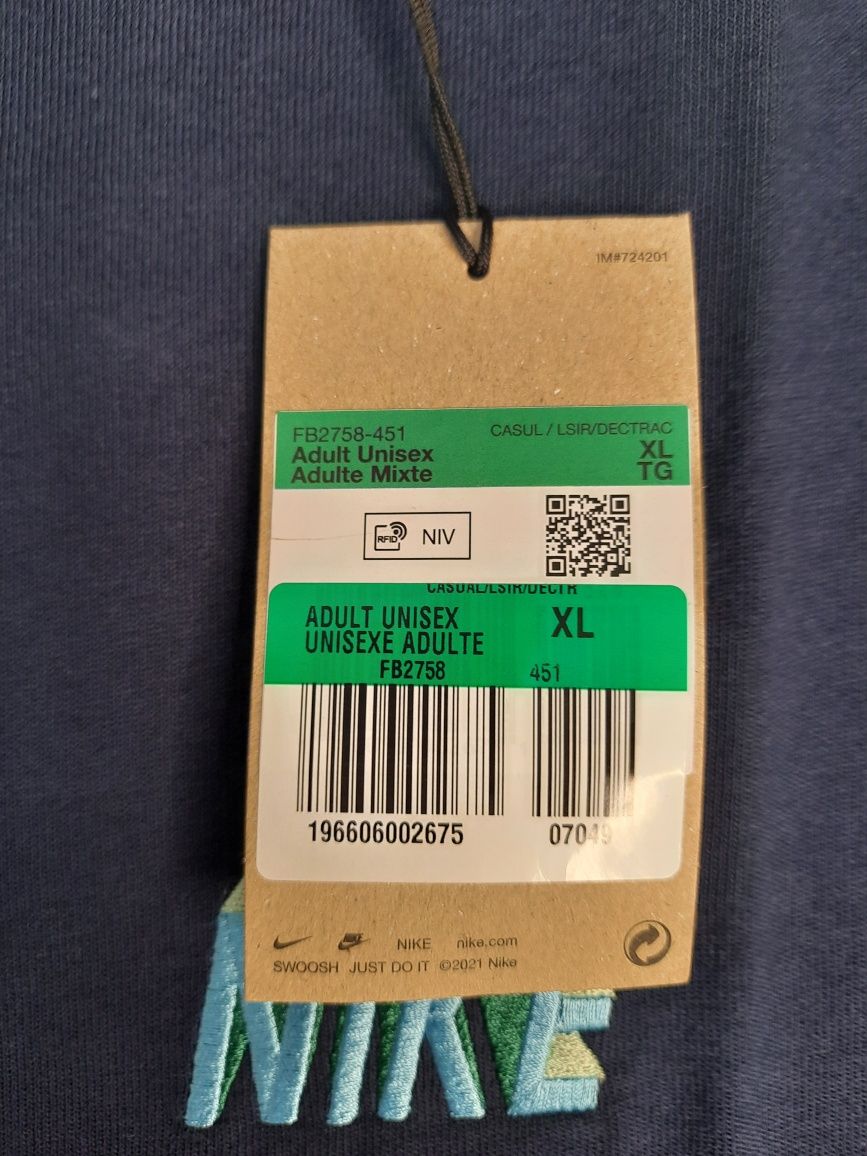 Оригінальна футболка NIKE T-SHIRT BLUE FB2758-451