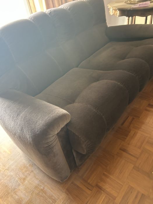 Conjunto de sofas em veludo para 10 pessoas