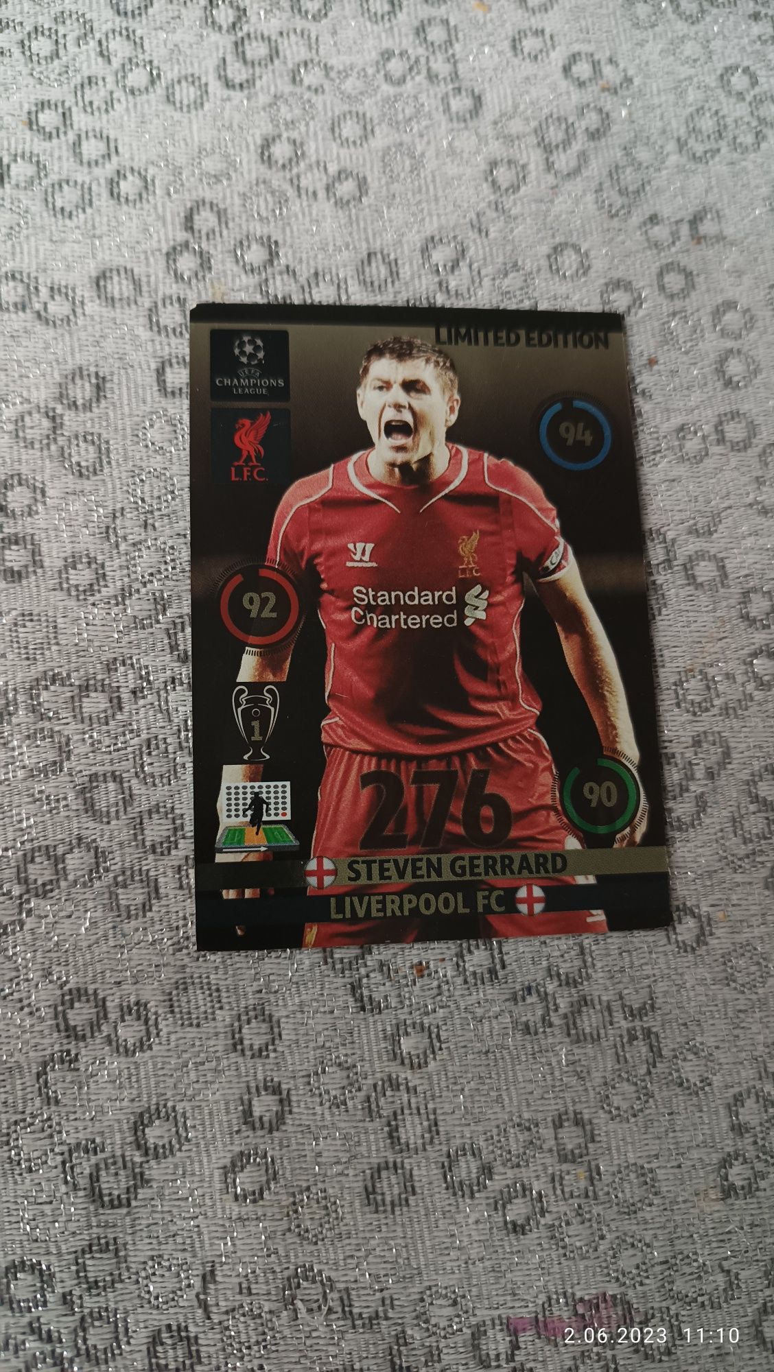 Karta limited edition champions league 2014 Gerrard 2015 Liverpool