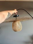 Żyrandol BOHO słomkowy