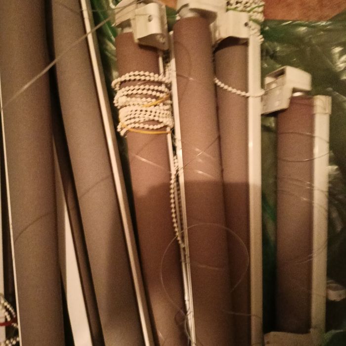 Rolety wewnętrzne materiałowe beż brąz jasny różne szerokości