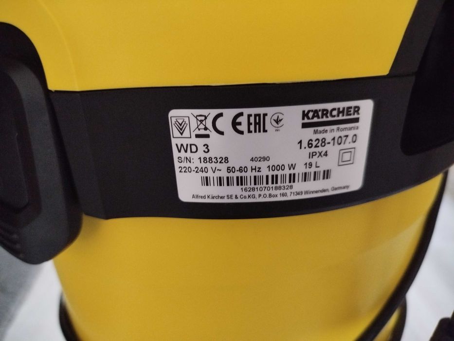 KARCHER WD3 V zbiornik wiadro pojemnik 19 litrów 5.628-065.0 oryginał