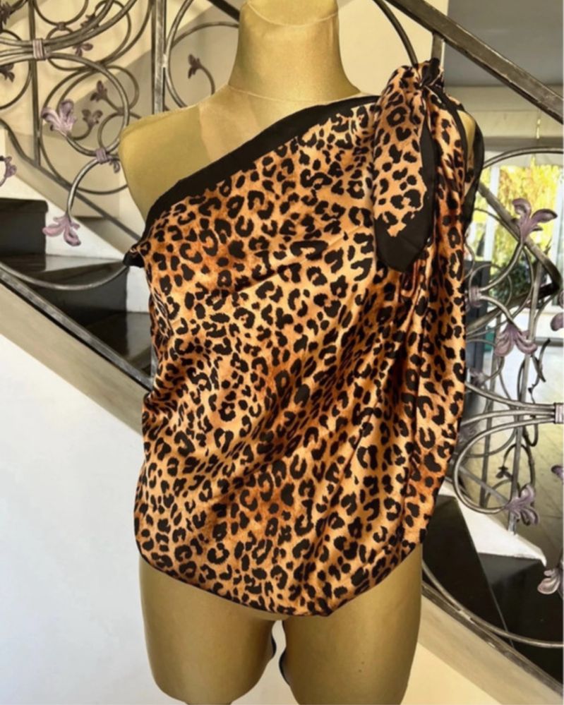 Chusta plażowa  szal pareo sarong panterka 180 x 85 plaża wakacje lato