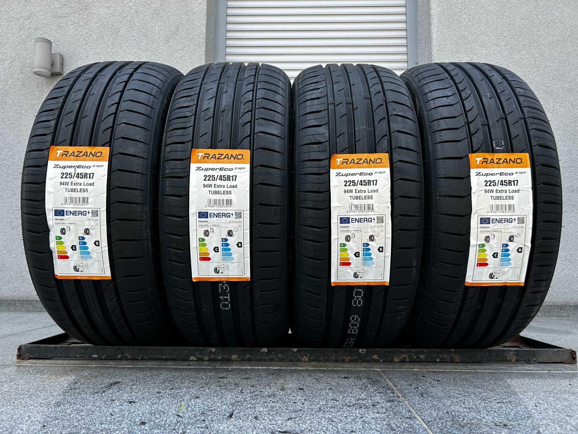 4szt letnie NOWE 225/45R17 Trazano Z107 C,B,72db 94W XL 2023r Gwar!