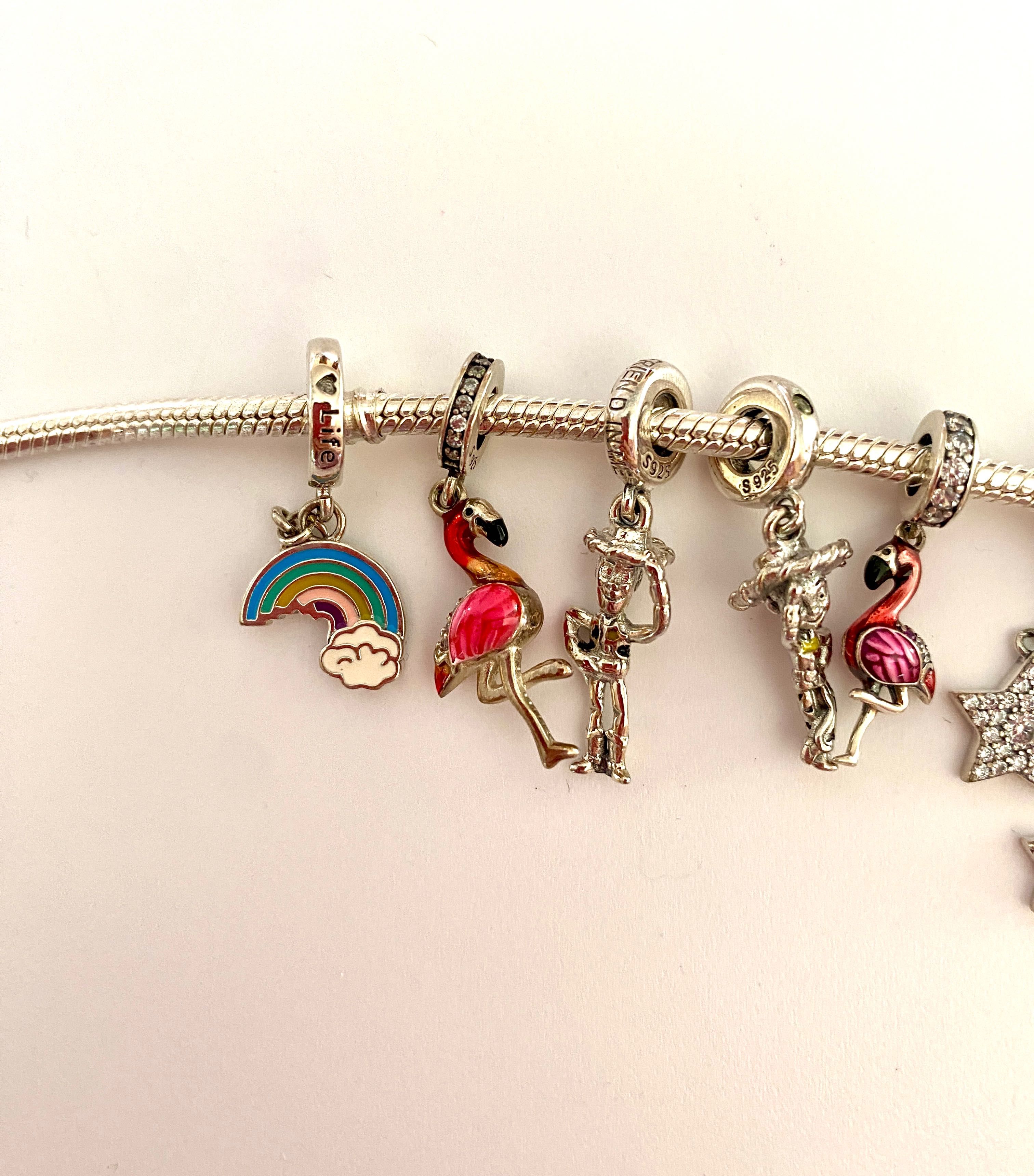 Charms Do Pandora Serce Pszczoła Klipa Kalejdoskop Kwiaty Love S925