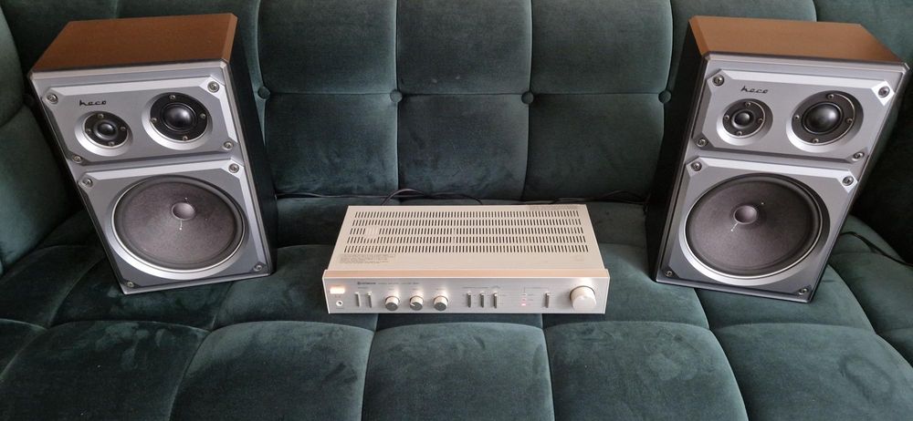 Stereo Hitachi HA-1800 Heco PPS20 wzmacniacz Kolumny wieża
