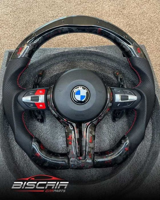 Volante BMW Carbono Flakes LED Serie 1 a 7 X1 X2 X3 X4 X5 X6 GT