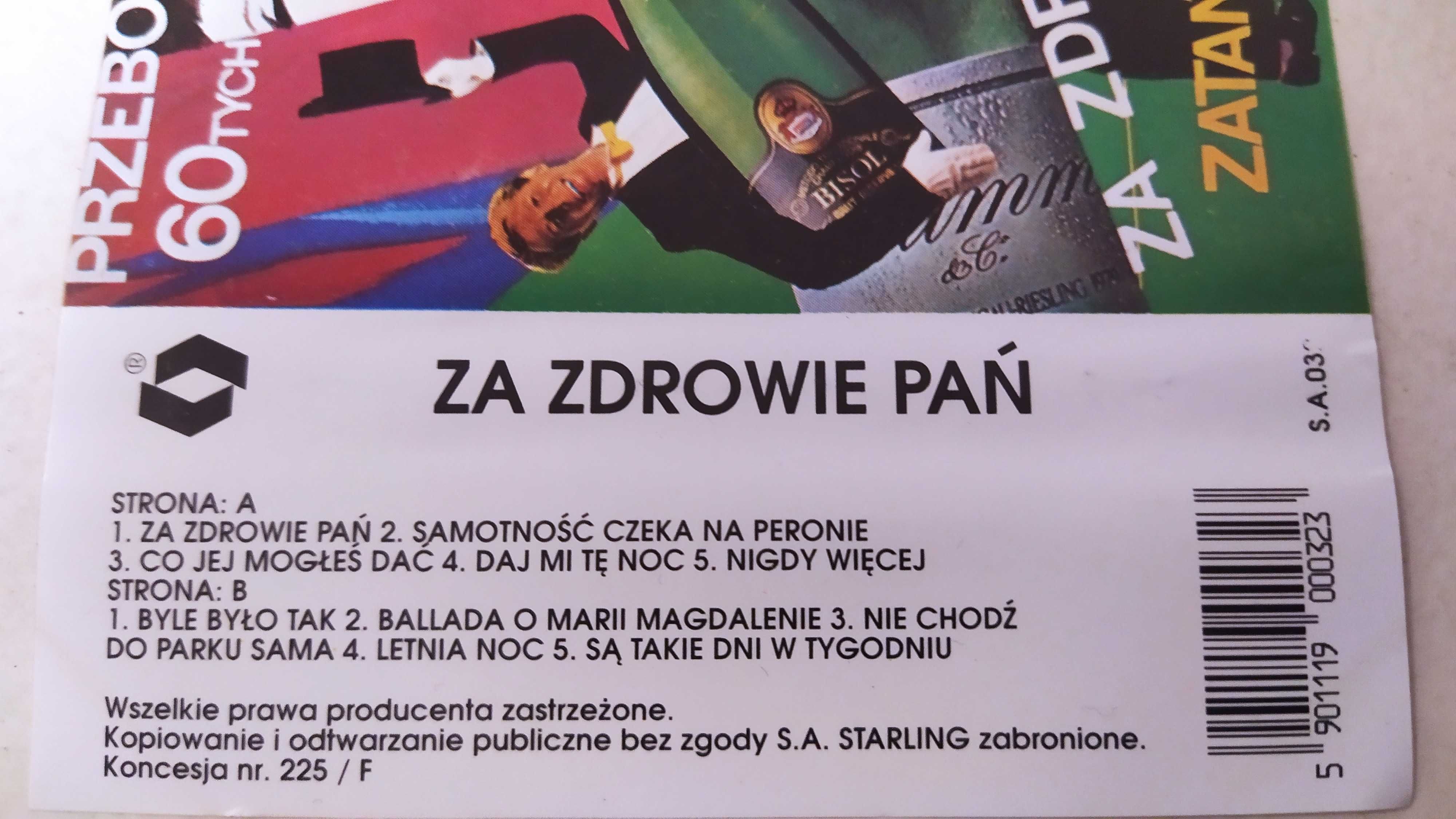 Za Zdrowie Pań Zatańcz Razem z Nami Przeboje lat 60 tych kaseta ##