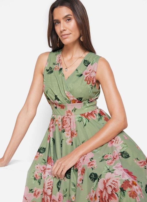 Wyprzedaż sukienka 40 42 kwiaty 44 siateczka wesele świadkowa komunia