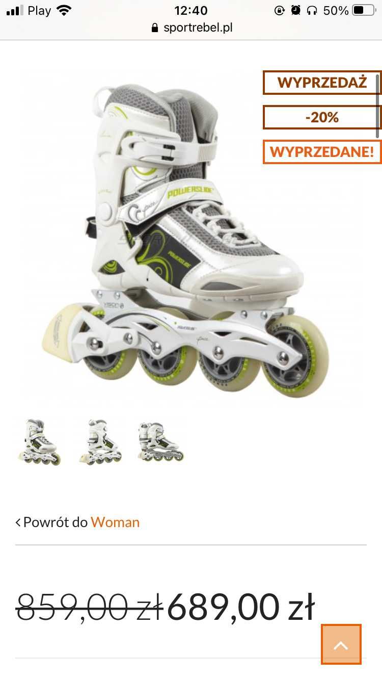 Rolki rekreacyjne, fitness PHUZION PURE Powerslide