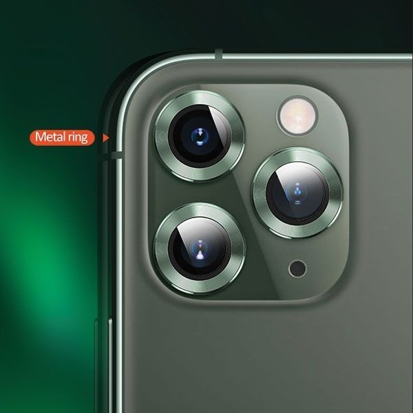 Szkło Kamery Usams dla iPhone 11 Pro z Metalowym Pierścieniem