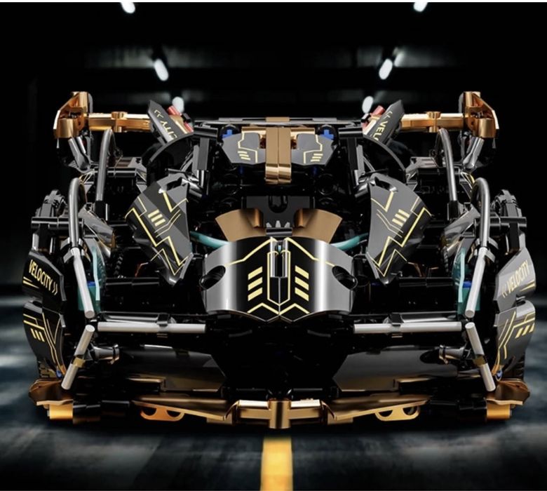 Контсруктор 1300дет спортивна машинка 36*17см lego черная technic