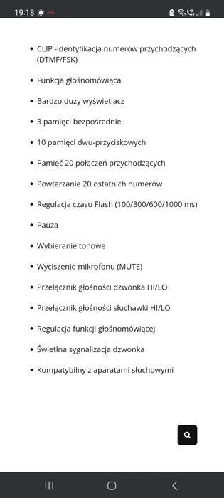Telefon stacjonarny dla seniora.