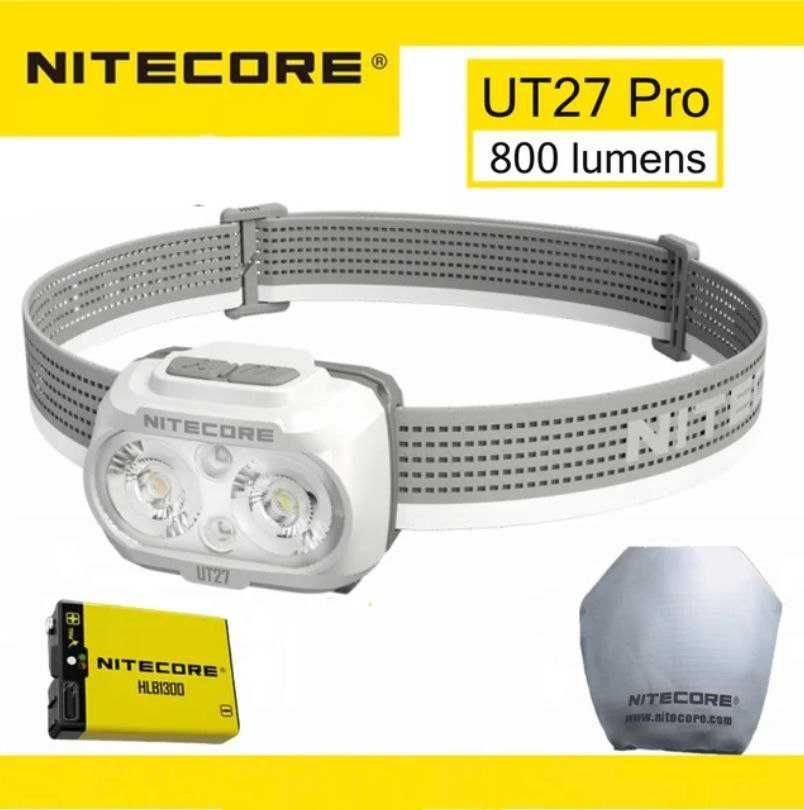 Налобний ліхтар із універсальним живленням Nitecore UT27 New 800 Lm