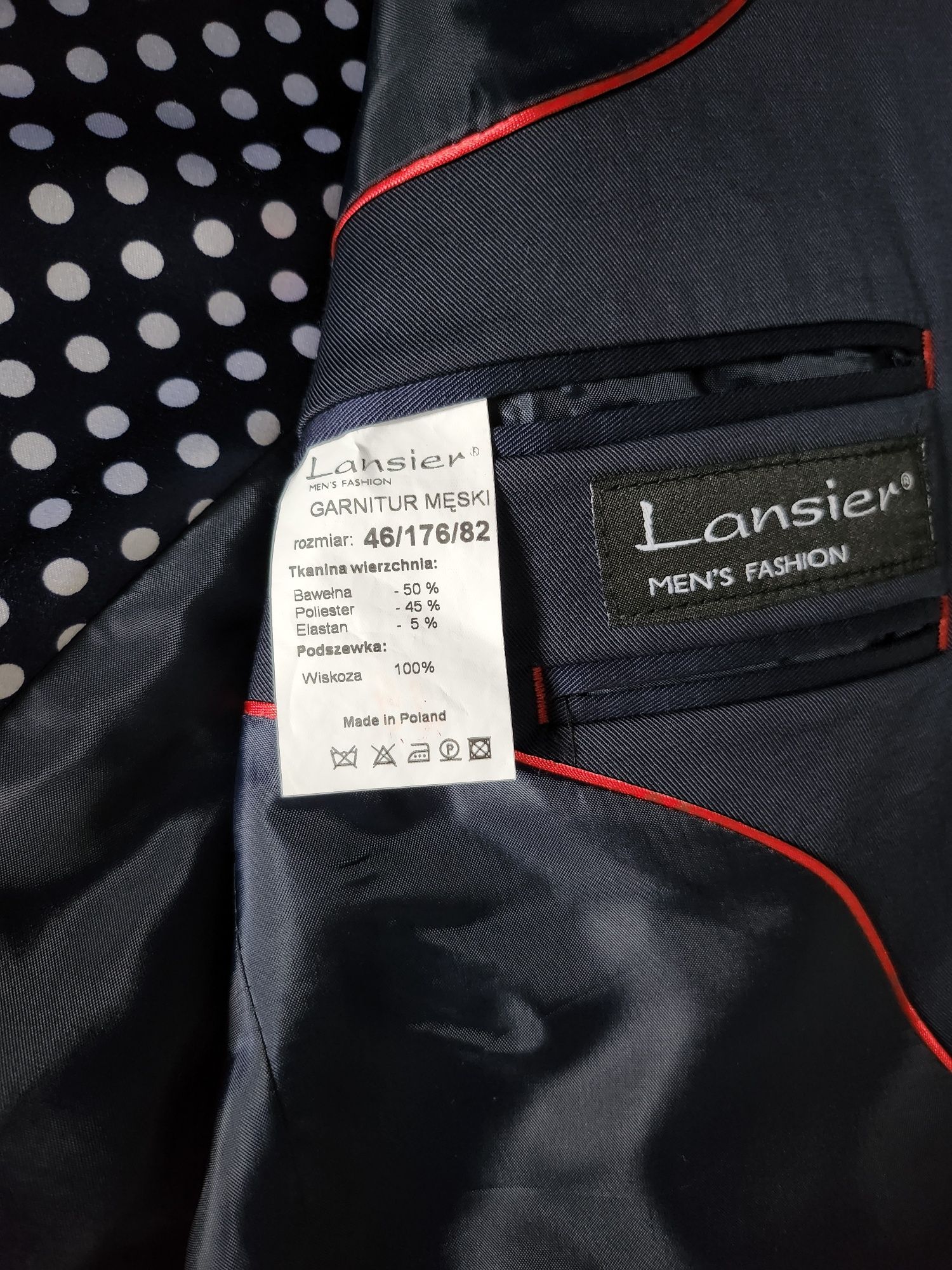 Garnitur męski Lansier spodnie + marynarka