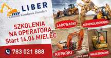 Kurs na operatorów koparki, koparko-ładowarki i ładowarki start 14.06